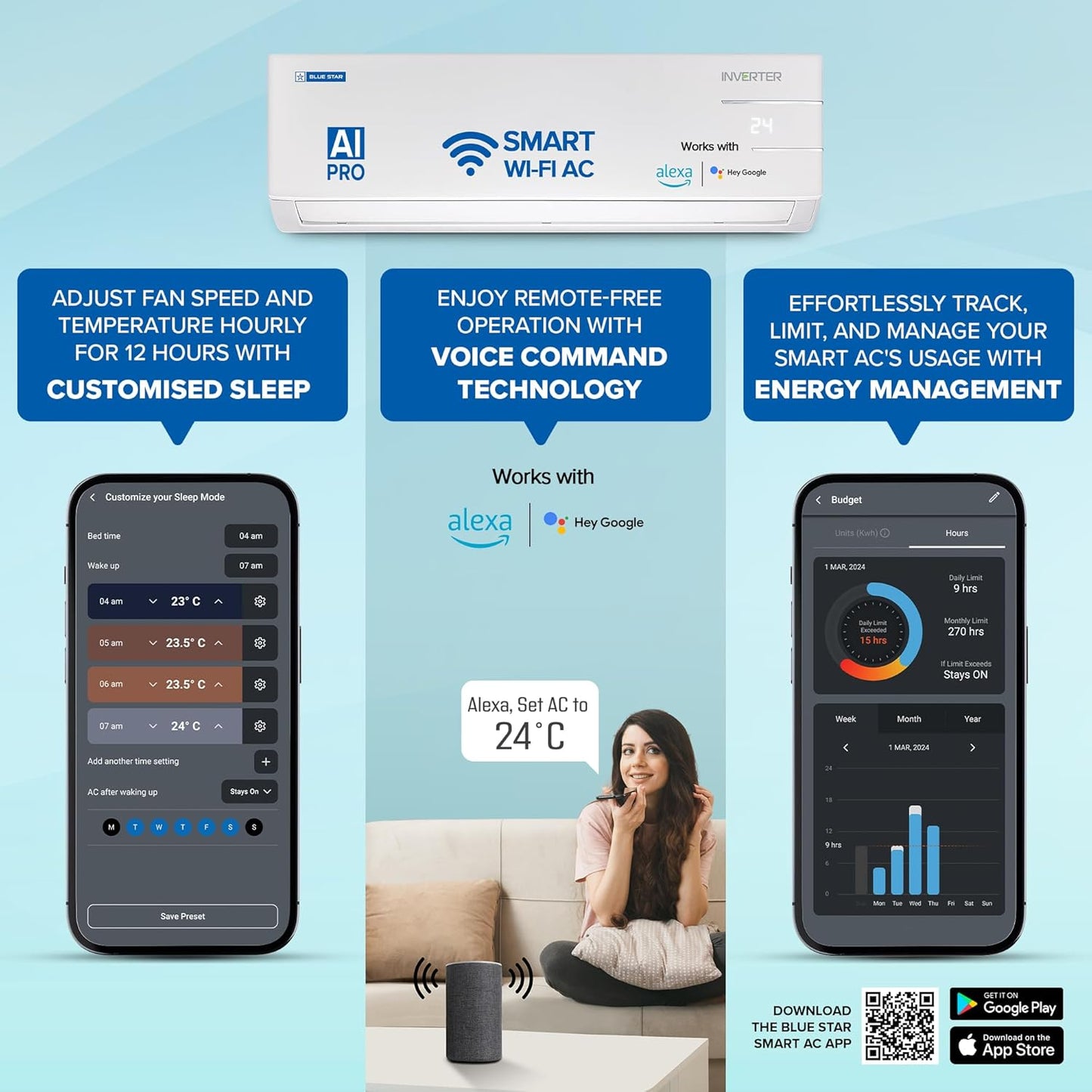 BLUESTAR INVERTER AC 1 TR 3 STAR - IA312DNU