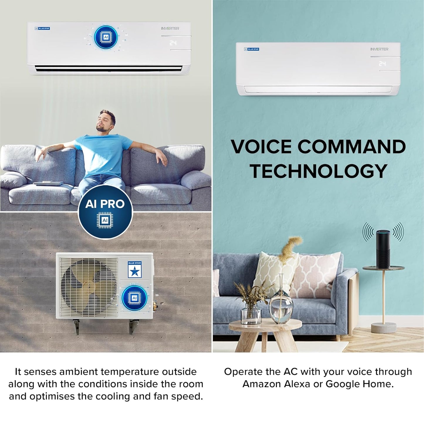 BLUESTAR INVERTER AC 1.5 TR 3 STAR-IC318TKU