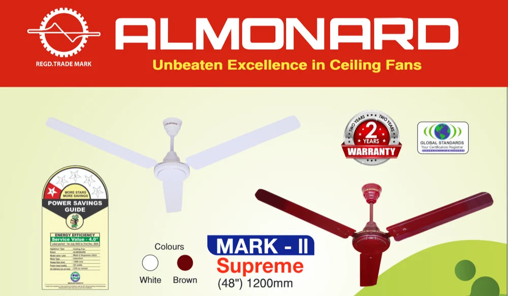 Almonard Celling Fan 48 Mark II Supreme Brown