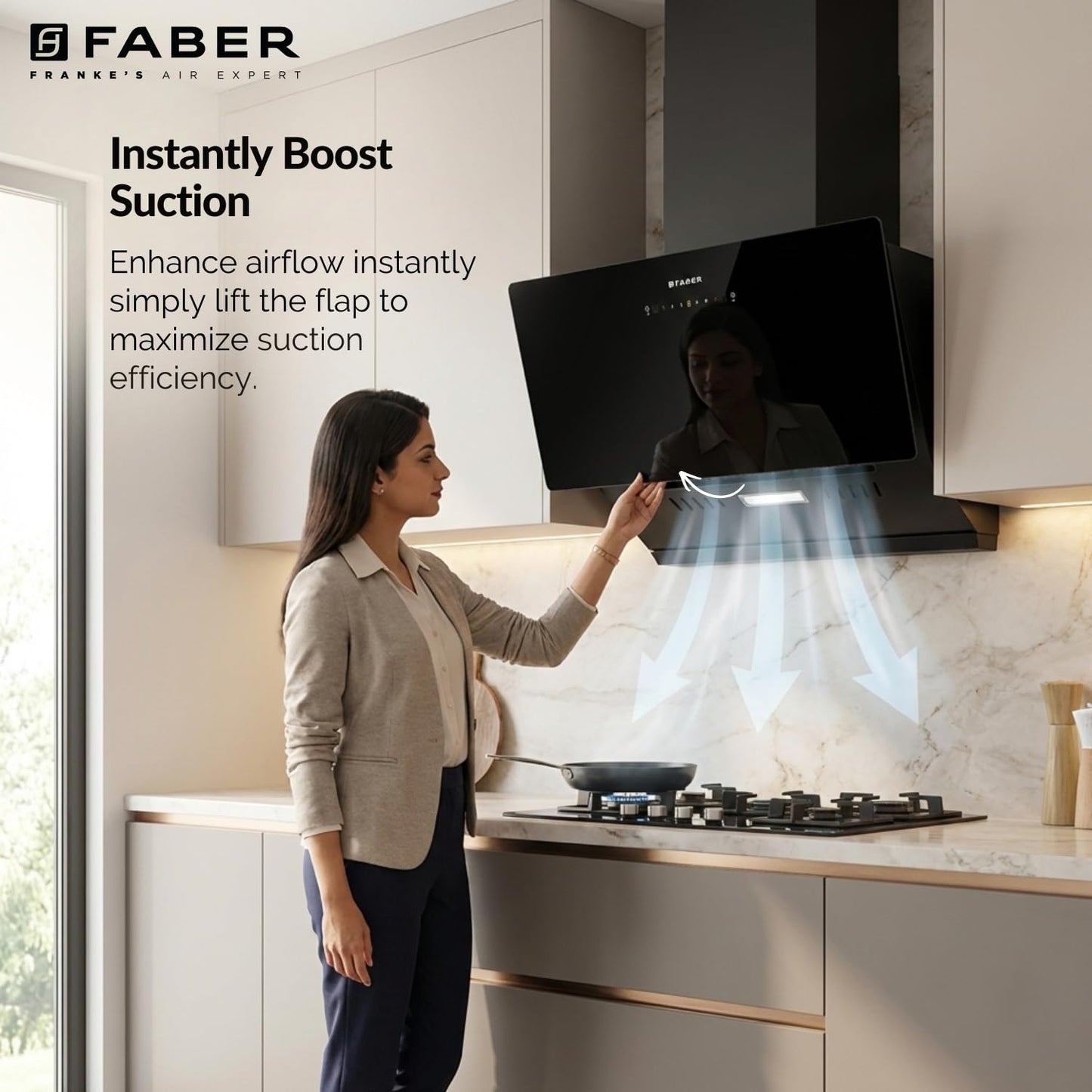 Faber Chimney Hood Comet BLDC FL HCSC BK IN 90