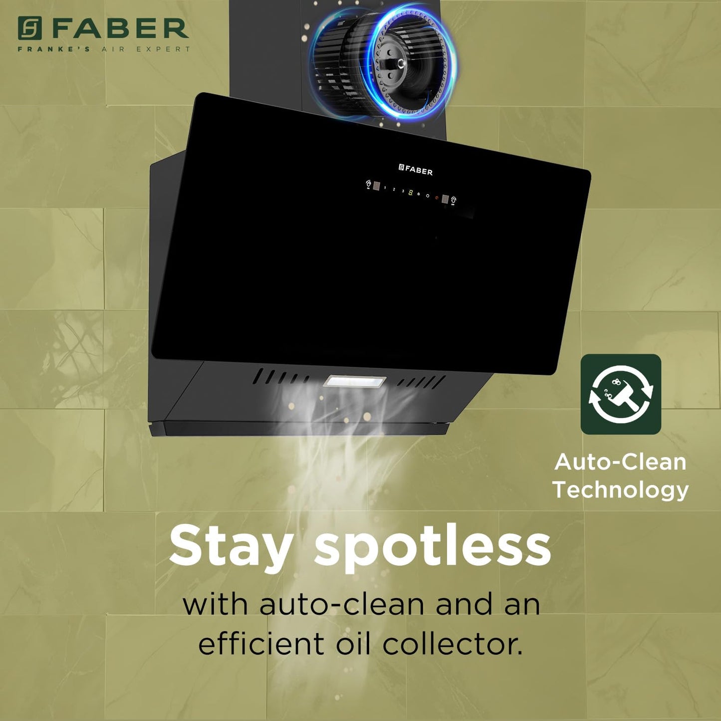 Faber Chimney Hood Comet BLDC FL HCSC BK IN 90