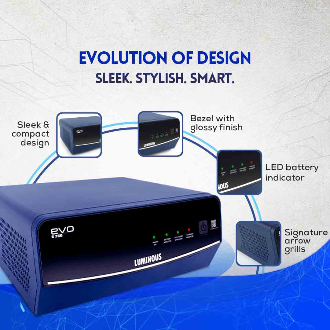 Luminous Ups Inverter Evo S 750 and 100AH Battery