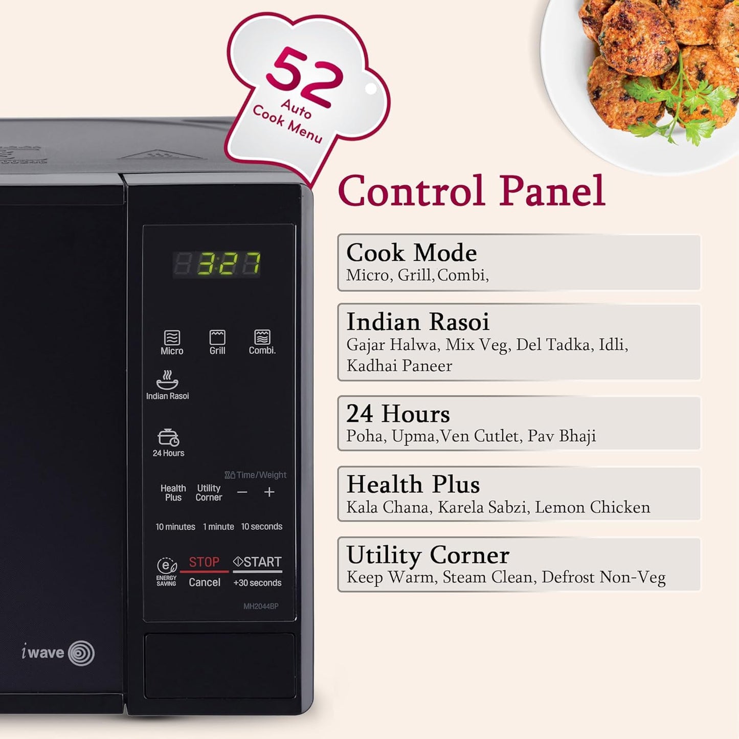 LG Microwave Oven 20 Ltr With Grill -MH2044DB