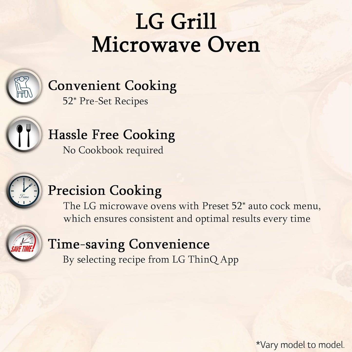 LG Microwave Oven 20 Ltr With Grill -MH2044DB