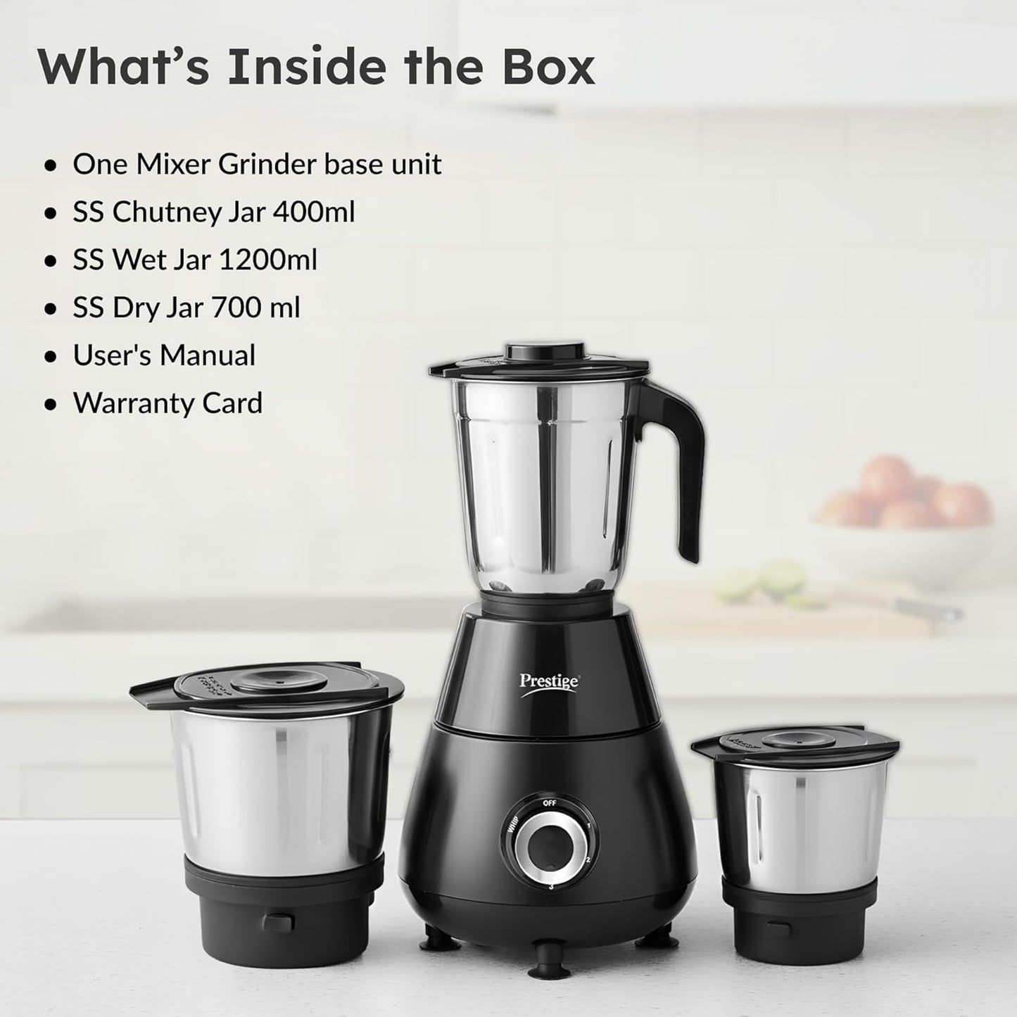 Prestige Mixie 500w 3 Jar