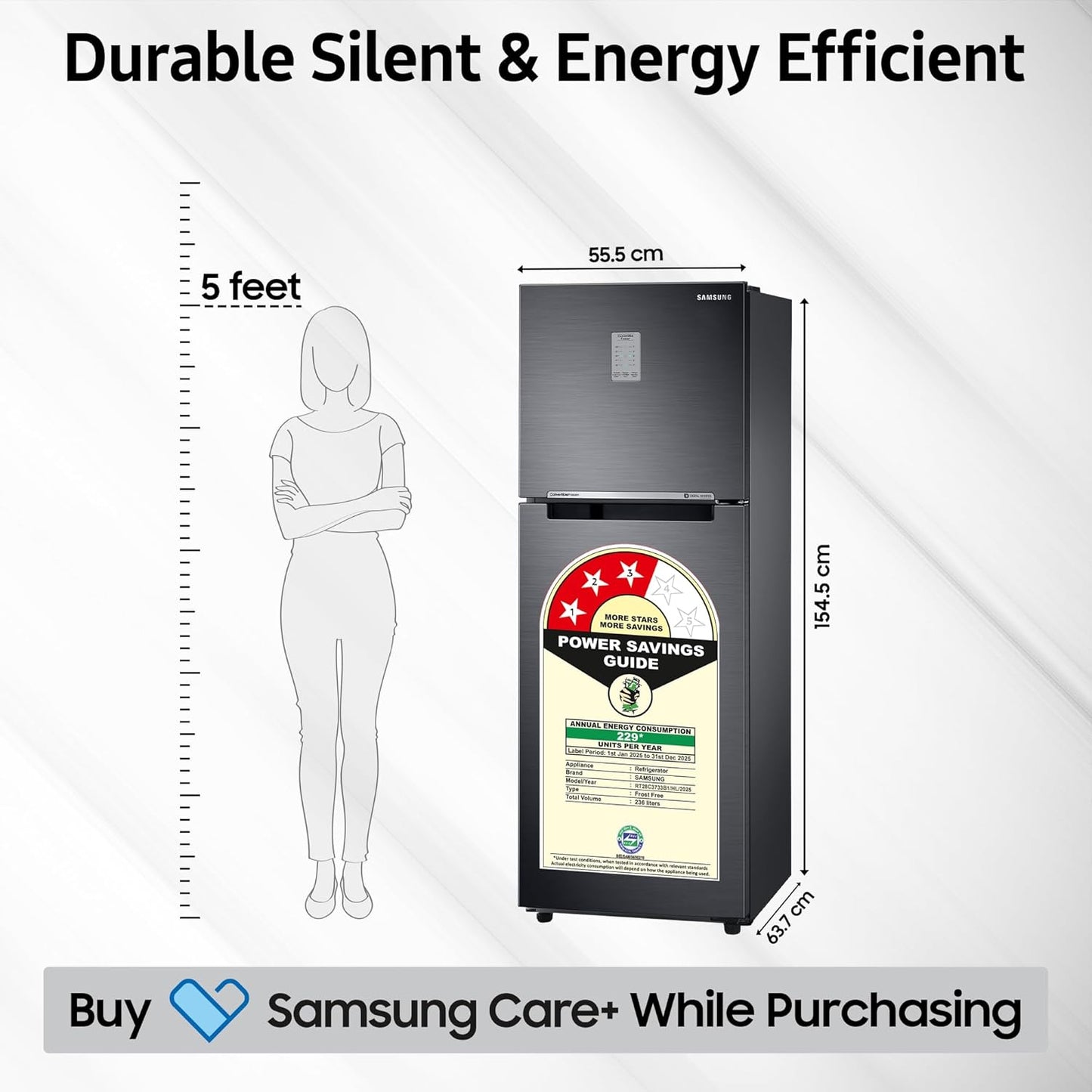 Samsung Fridge FF 236 Ltr - RT28C3021GS/HL