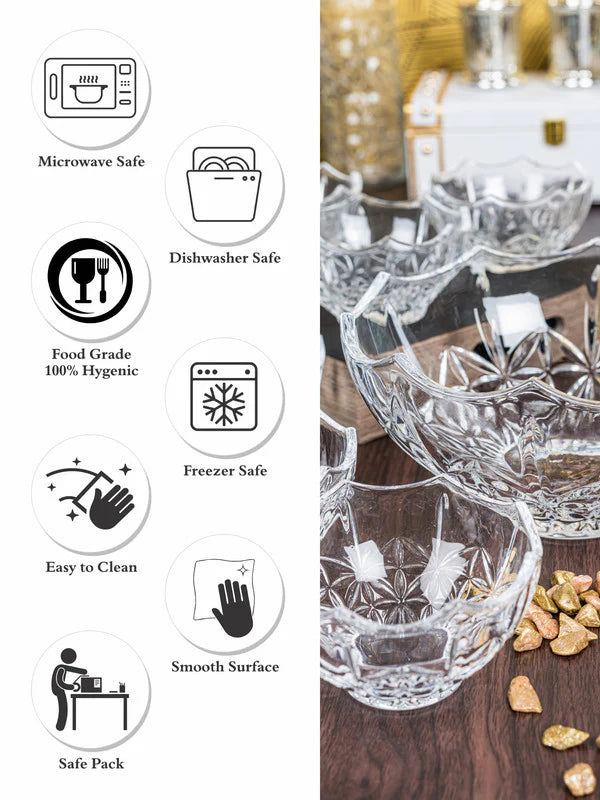 Glass Boul Set 7 Pcs Stella Serving Set-ROXX