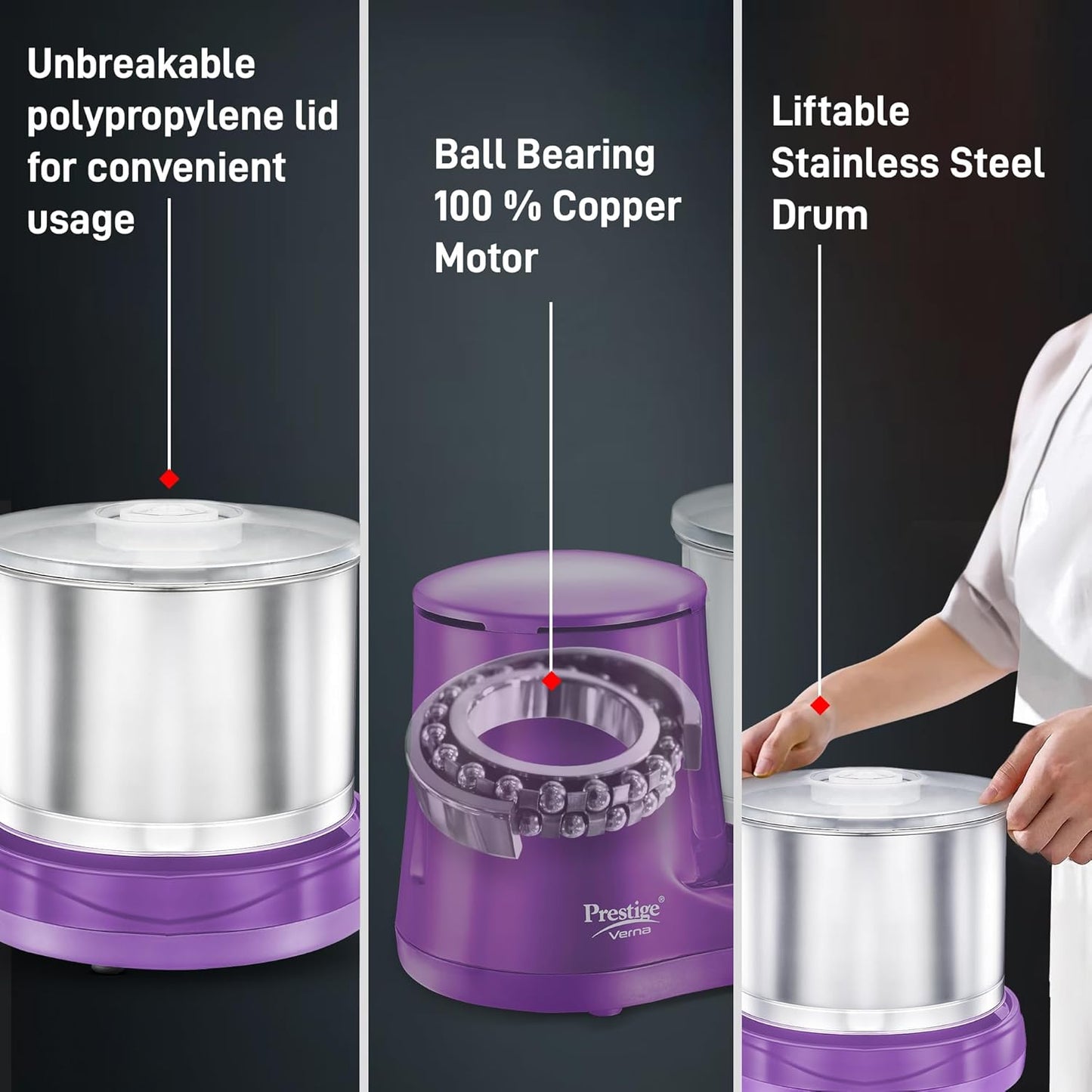 Prestige Verna Wet Grinder 41228 2Ltr