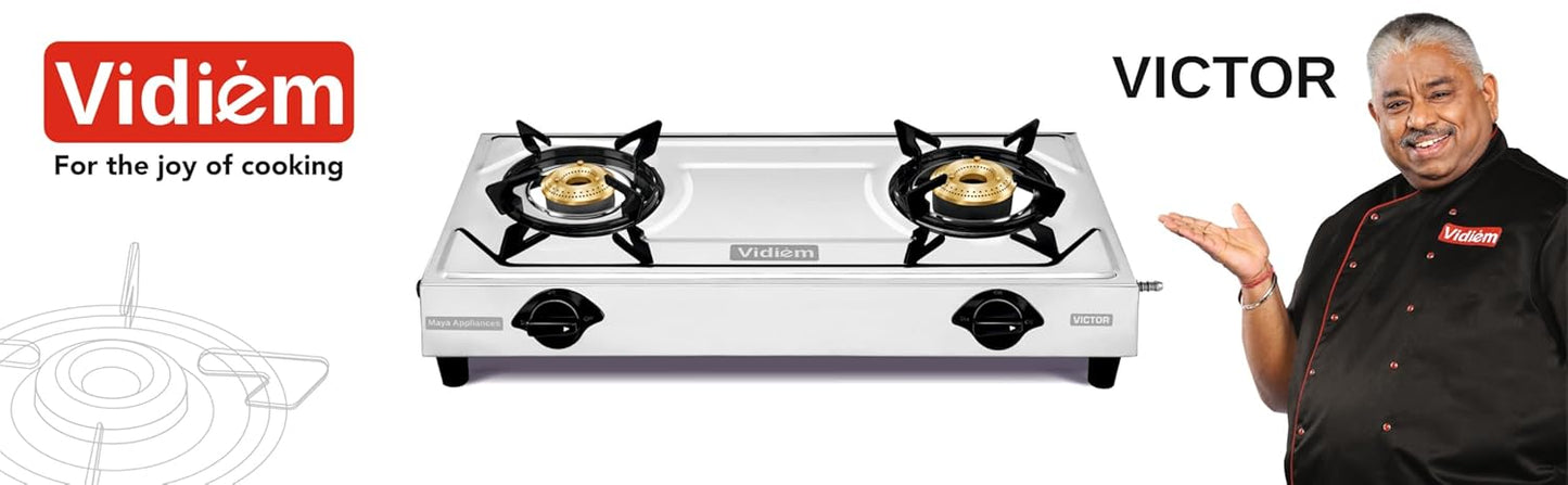 Vidiem Gas Stove Glass Top 3 Burner VEER