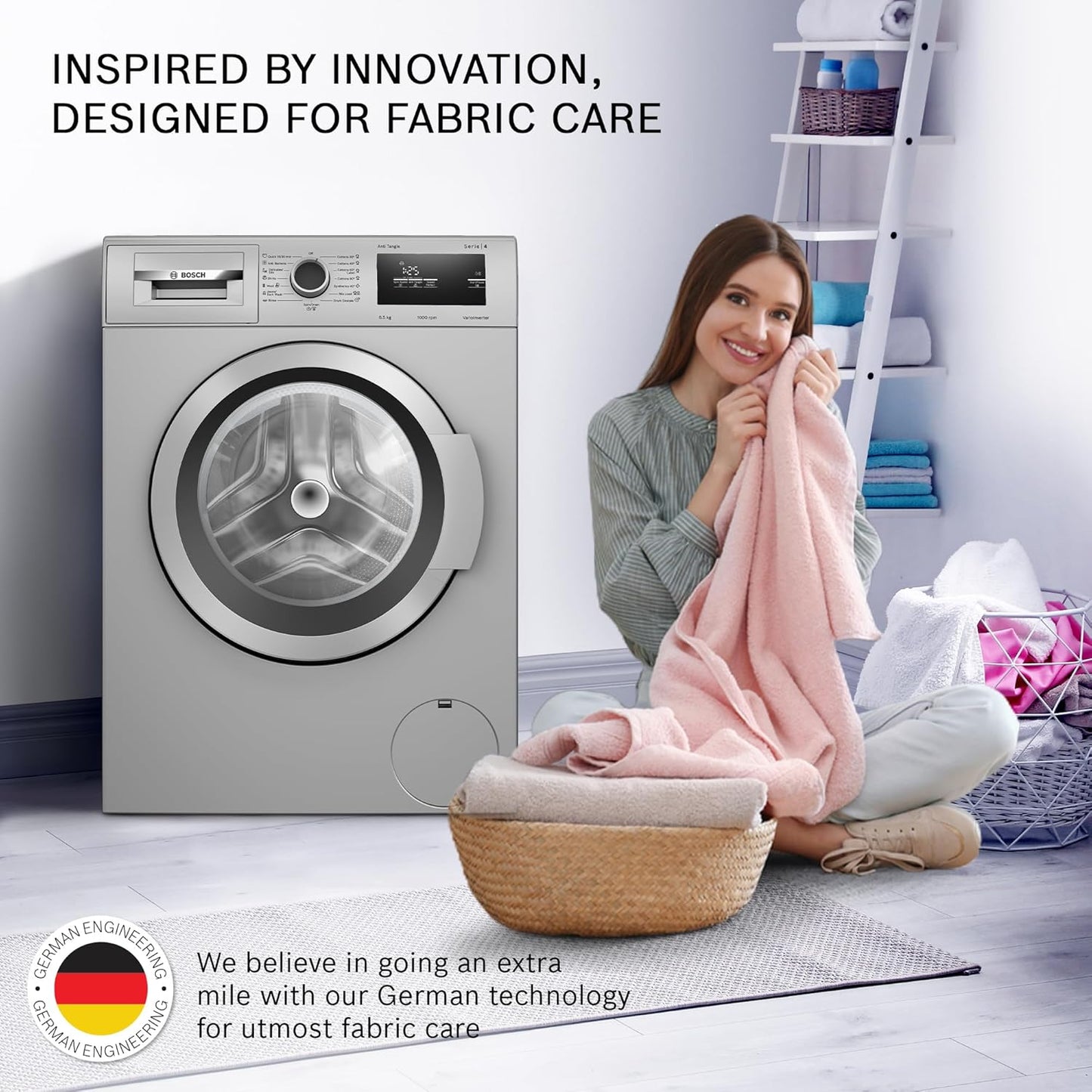 BOSCH Washing Machine FL 6.5KG SILVER- WAJ20065IN