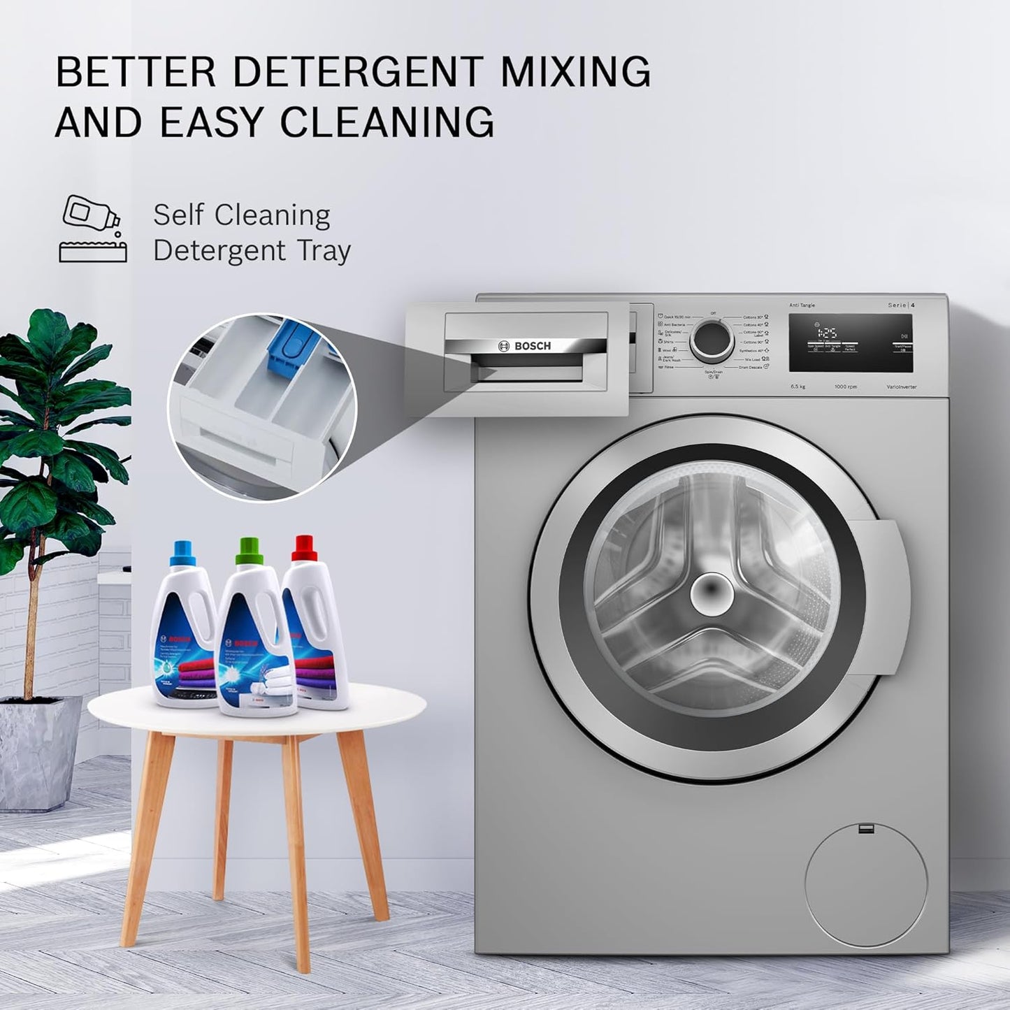 BOSCH Washing Machine FL 6.5KG SILVER- WAJ20065IN