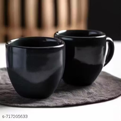 Coffee Mug 6 Pcs Black- CJP Ceramic