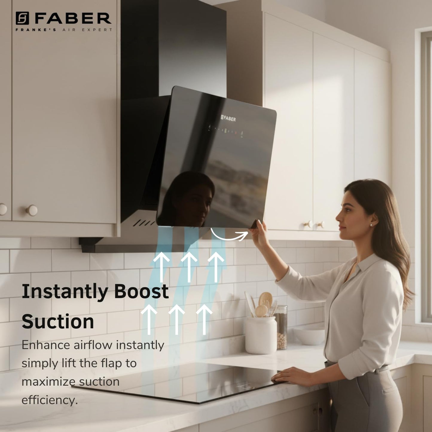 Faber Chimney Hood Comet BLDC FL HC SC BK IN 60