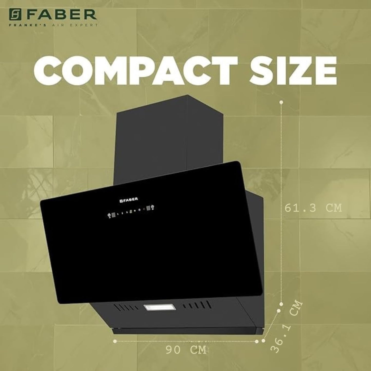 Faber Chimney Hood Comet BLDC FL HCSC BK IN 90