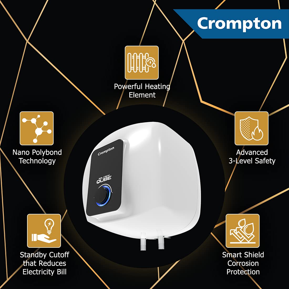Crompton Water Heater Solarium Qube IOT 25 Ltr