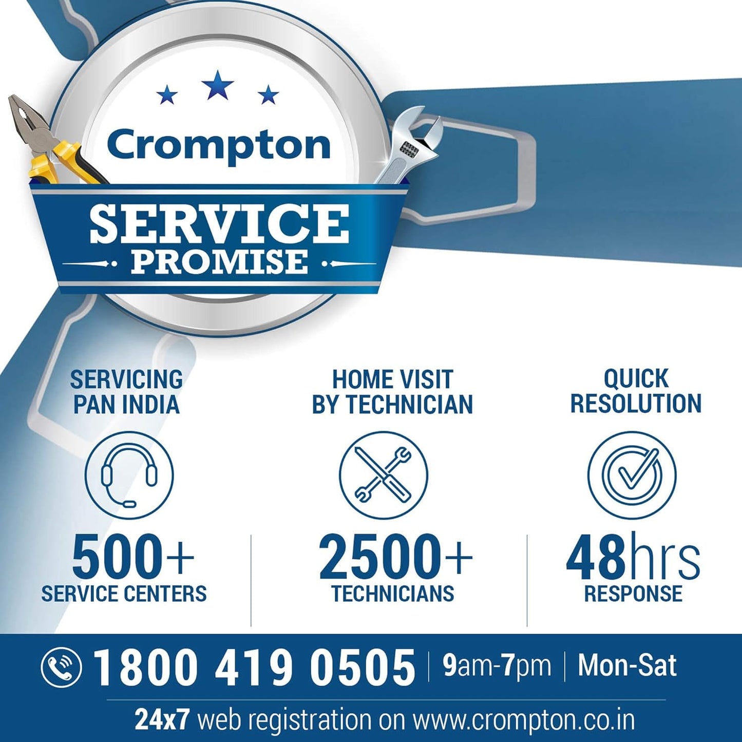 Crompton Ceiling BLDC Fan With Remote 1200 mm 5 Star - Energion HS