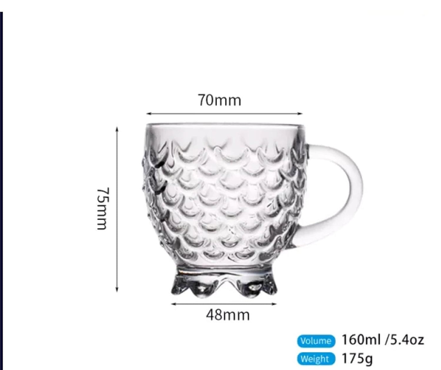 Coffee Mug 6 Pcs Deli Glassware Green Apple