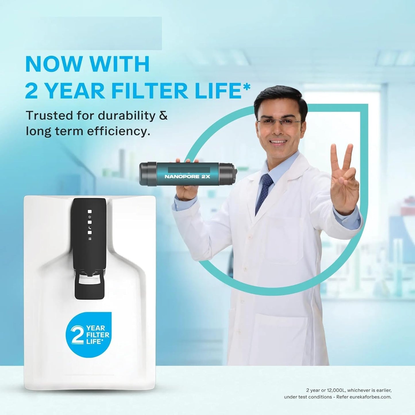 Eureka Forbes Aquaguard Water Purifier Enrich Neo RO+UV 2X