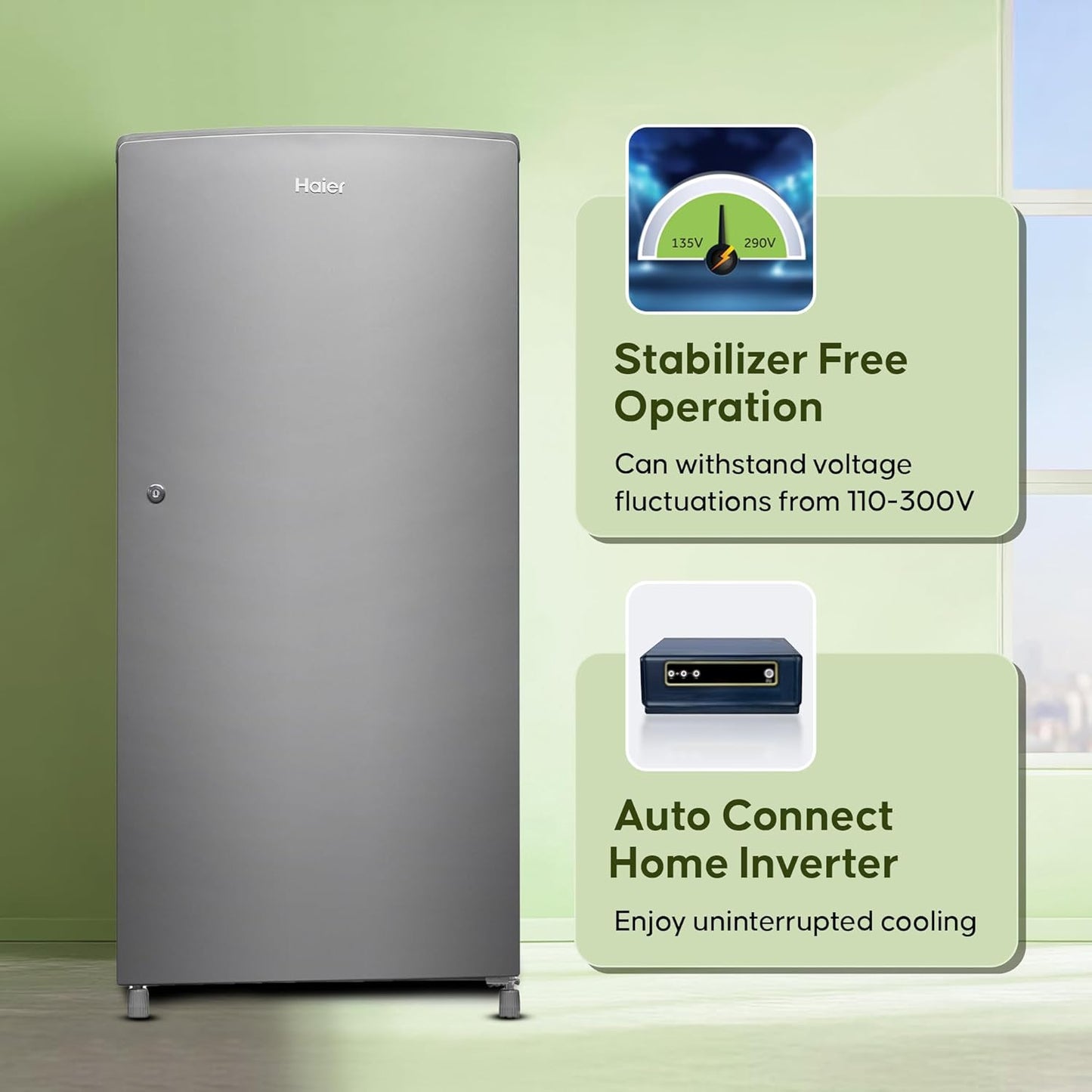 Haier Fridge DD 185 Ltr - HRD-2062PZG-N