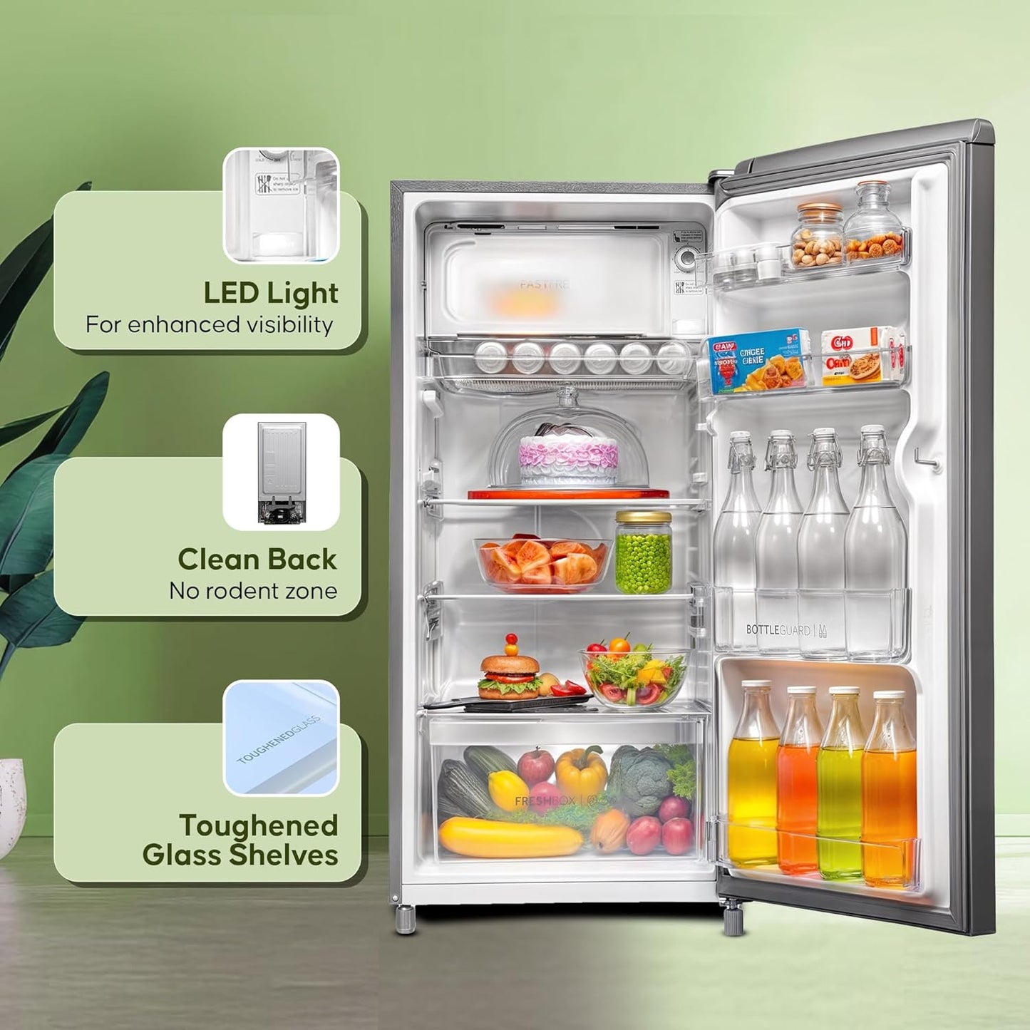 Haier Fridge DD 185 Ltr - HRD-2062PZG-N