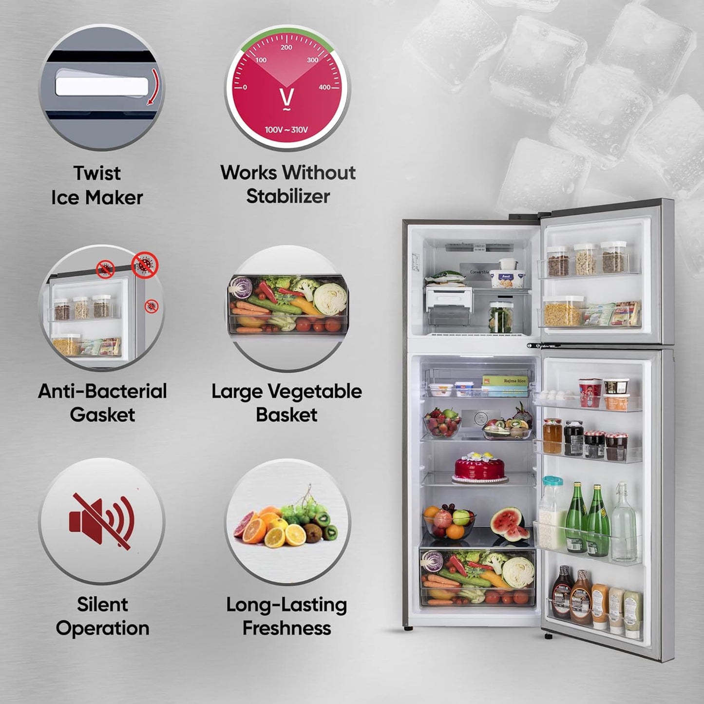 LG Double Door Fridge 322 Ltr 2 Star - N342SDSY