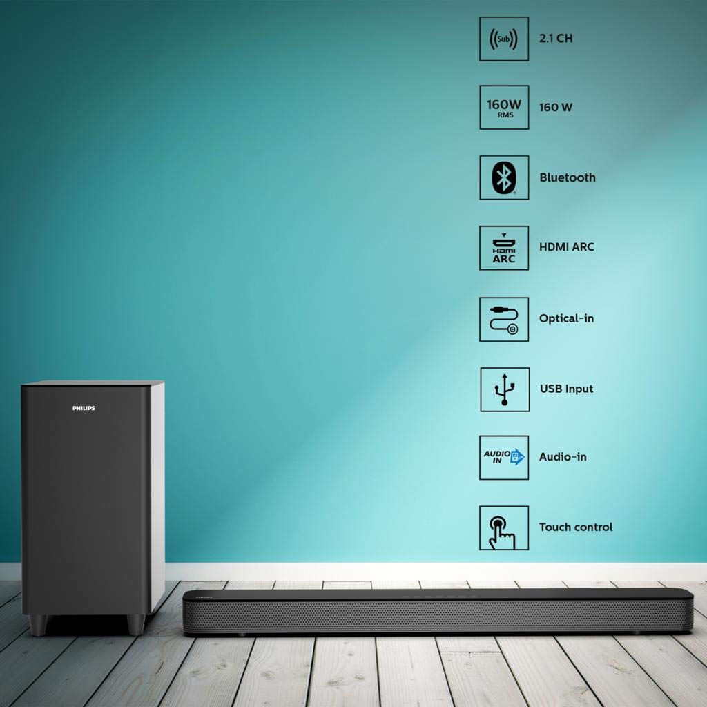 Philips Optical Soundbar 160W - HTL8162/94