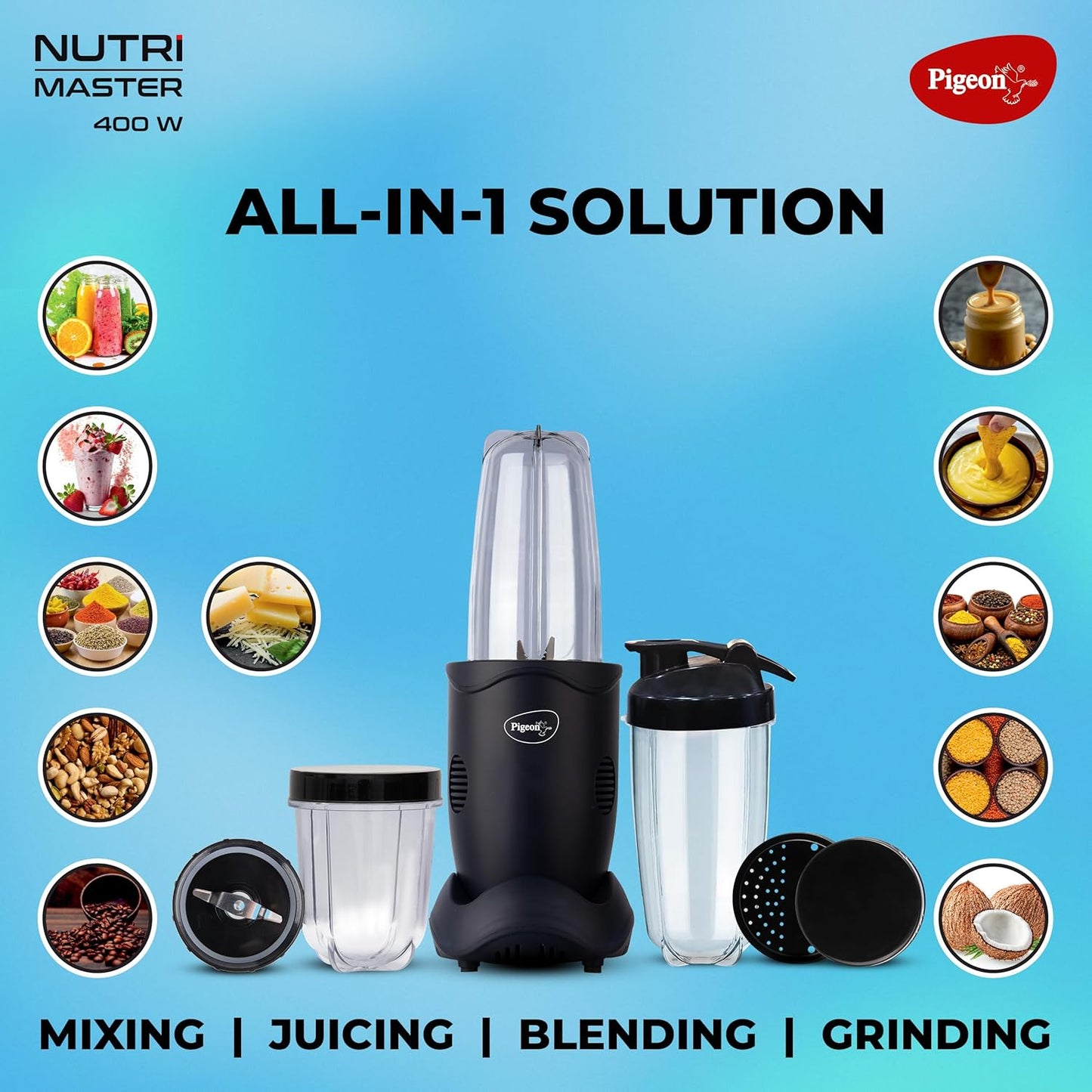 Pigeon Mixie Nutri Master 3 Jar(bullet Mixie)