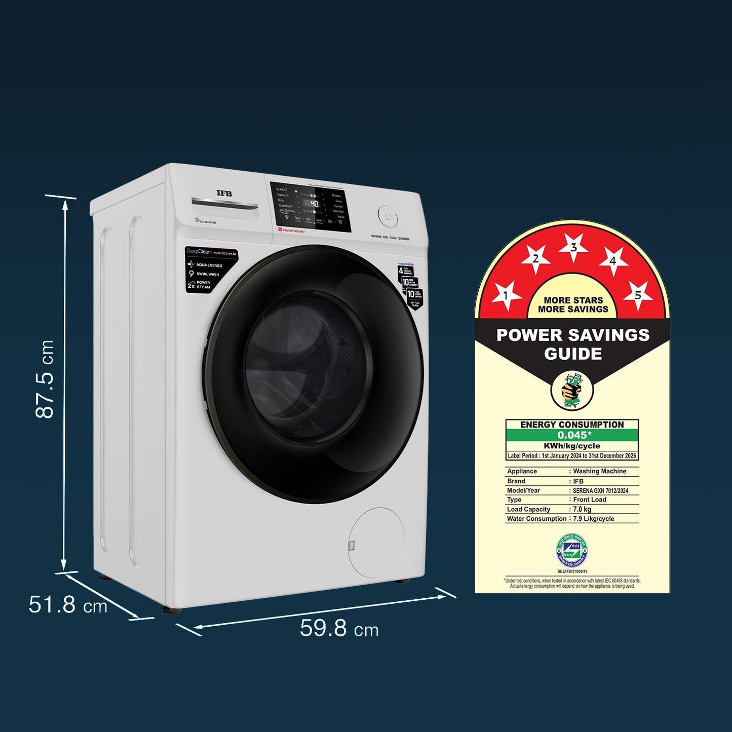 IFB Washing Machine FL 7 KG- SERENA MBN 7012