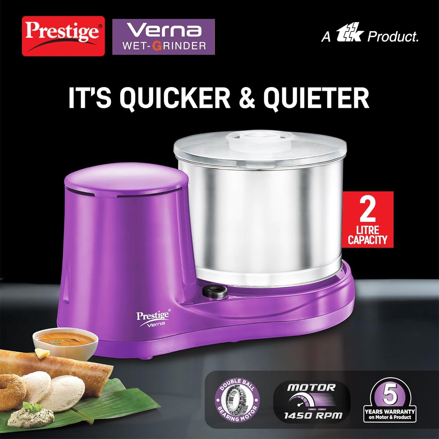 Prestige Verna Wet Grinder 41228 2Ltr
