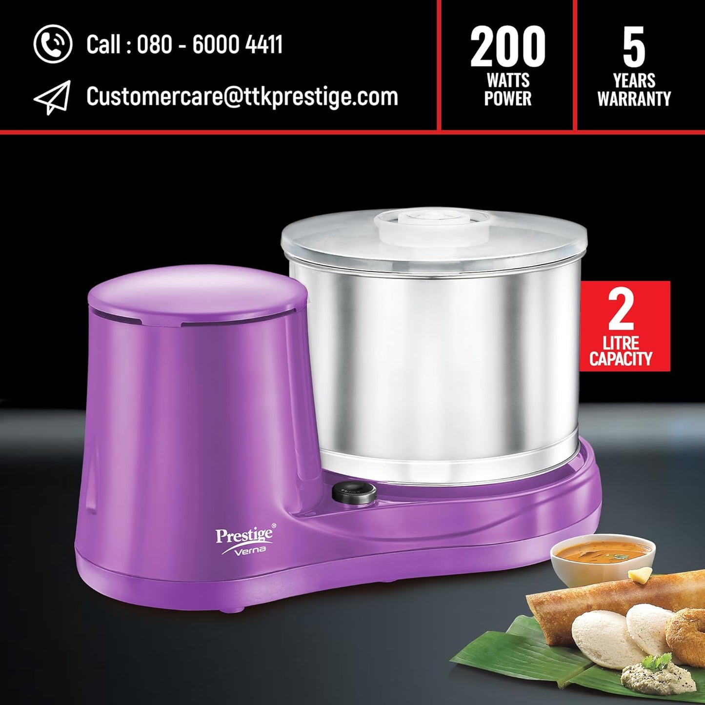 Prestige Verna Wet Grinder 41228 2Ltr