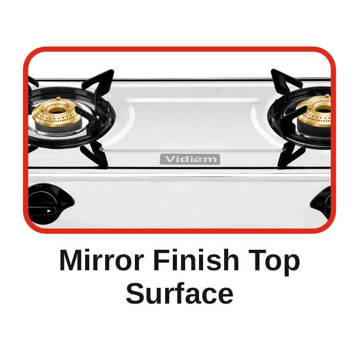Vidiem Gas Stove Glass Top 3 Burner VEER