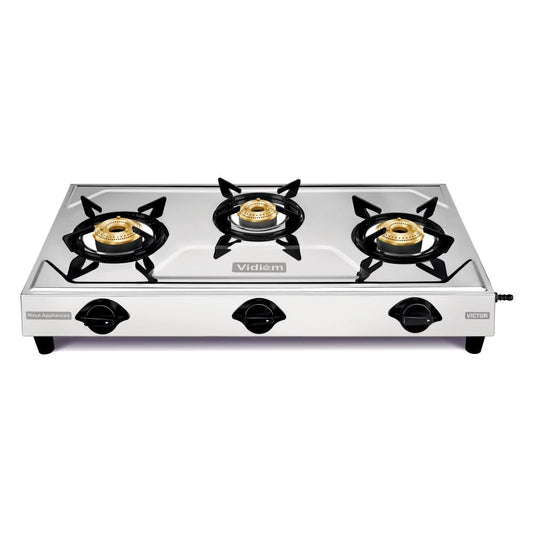 Vidiem Gas Stove Glass Top 3 Burner VEER