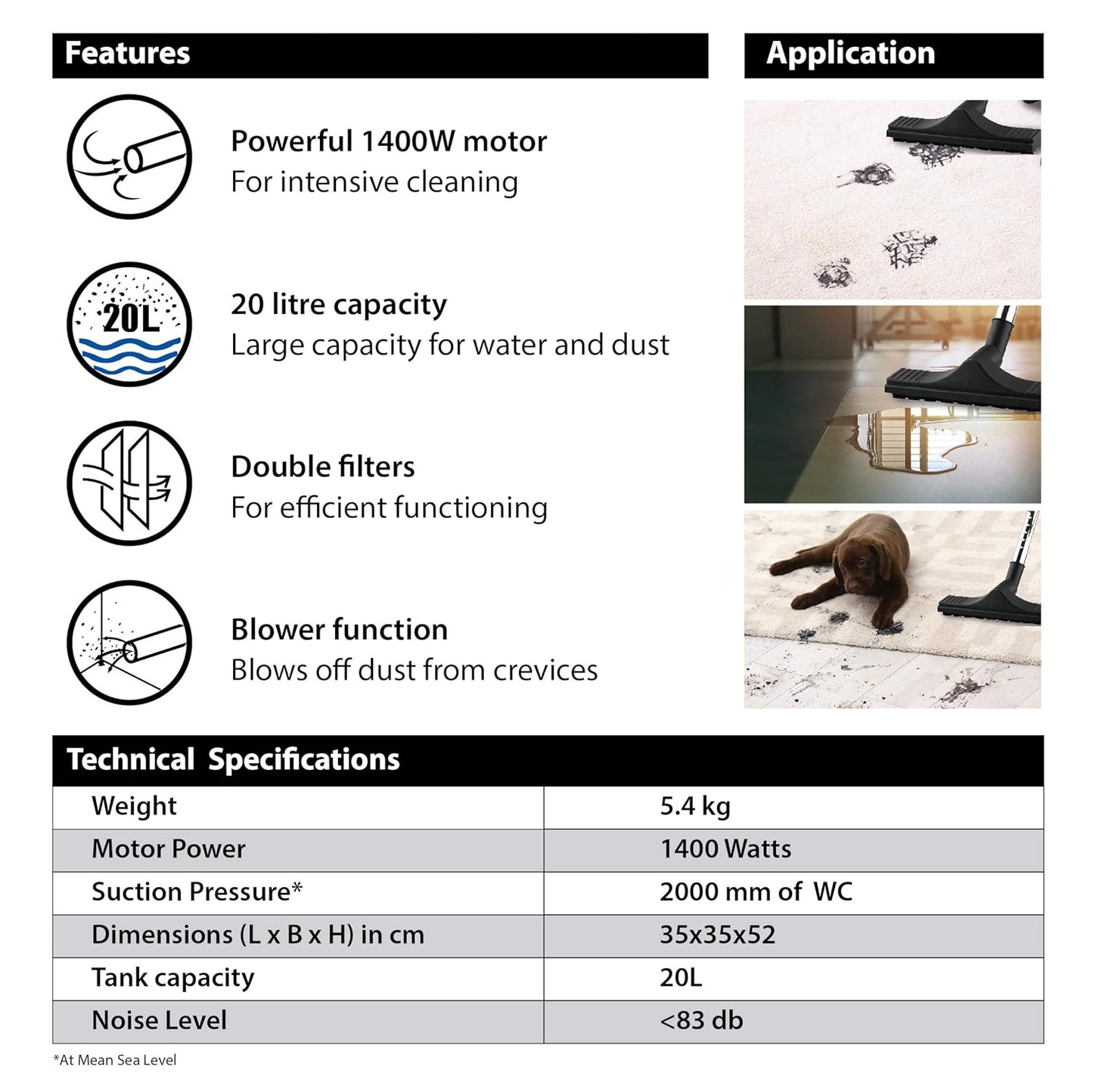 Eureka Forbes Vaccum Cleaner Wet and Dry NXT